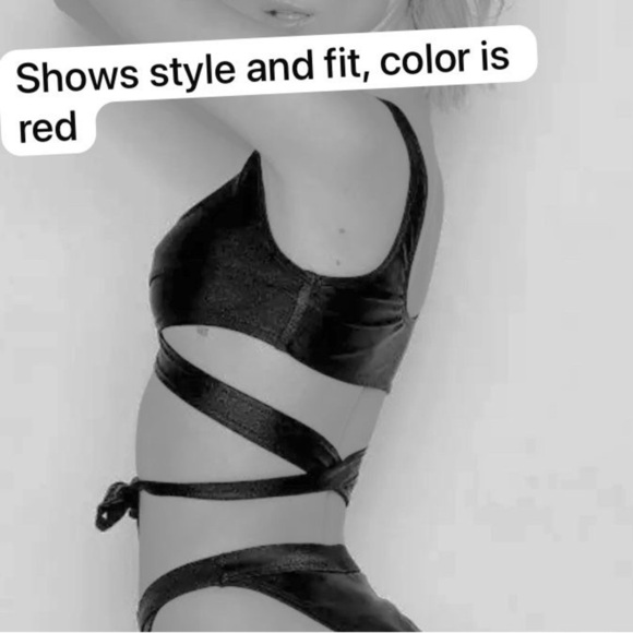 Red Frolic Wrap Around Tie Bikini Swim Top Size Large - Picture 2 of 6